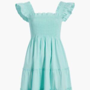 Hill House Ellie Nap Dress )Bay Blue Poplin) Size Large